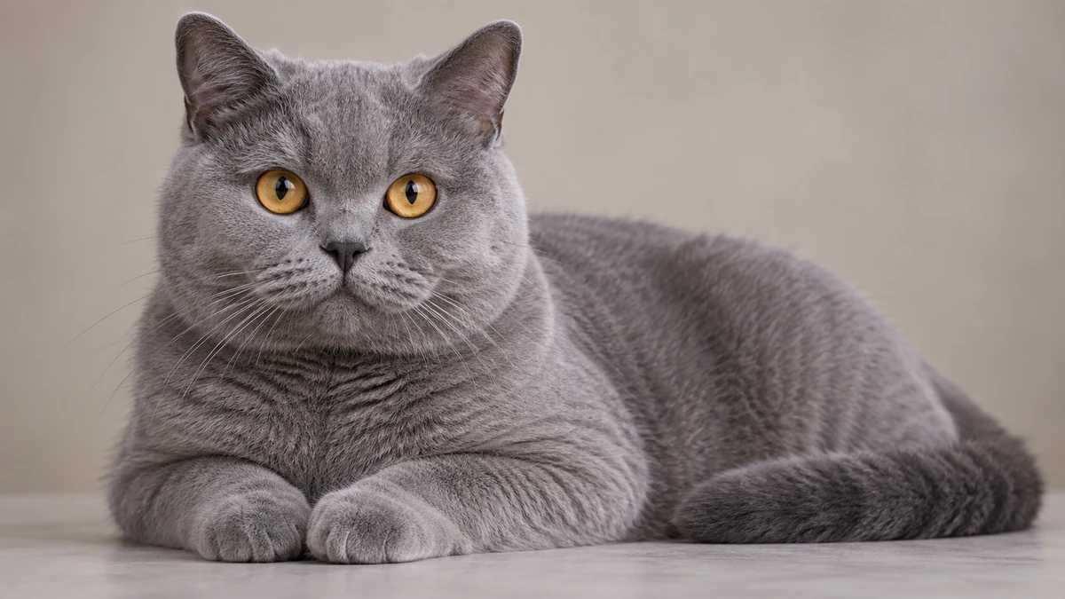 Scottish Straight kedi — mavi (gri)