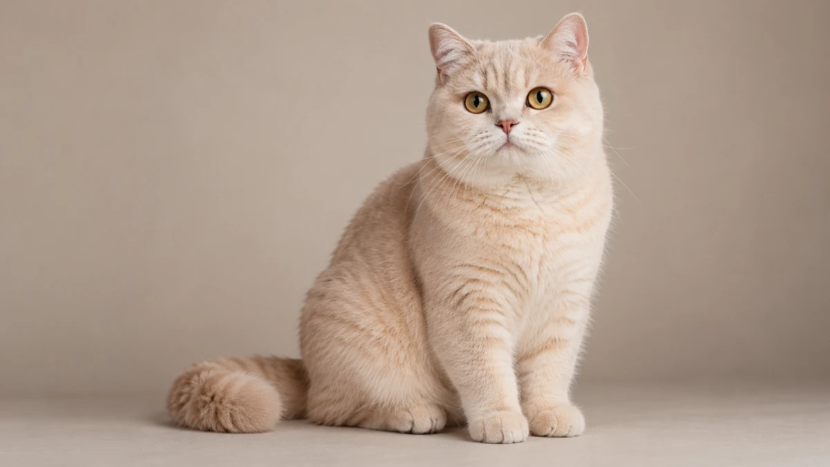 Scottish Straight kedi — krem