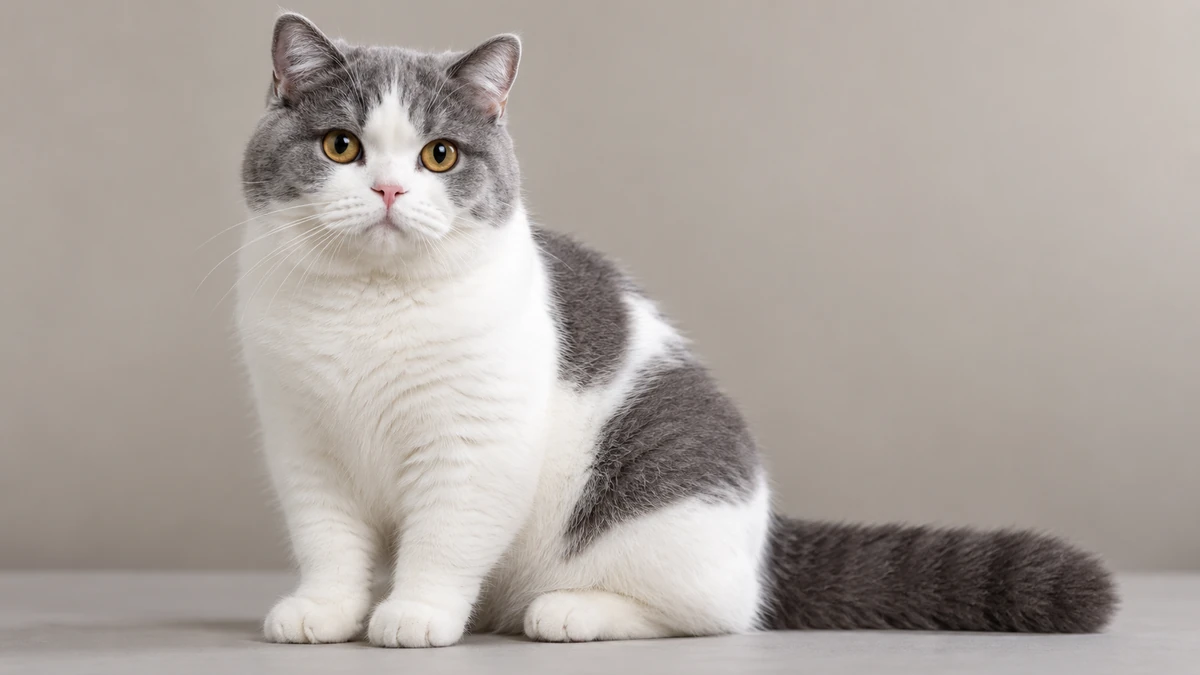 Scottish Straight kedi — bicolour